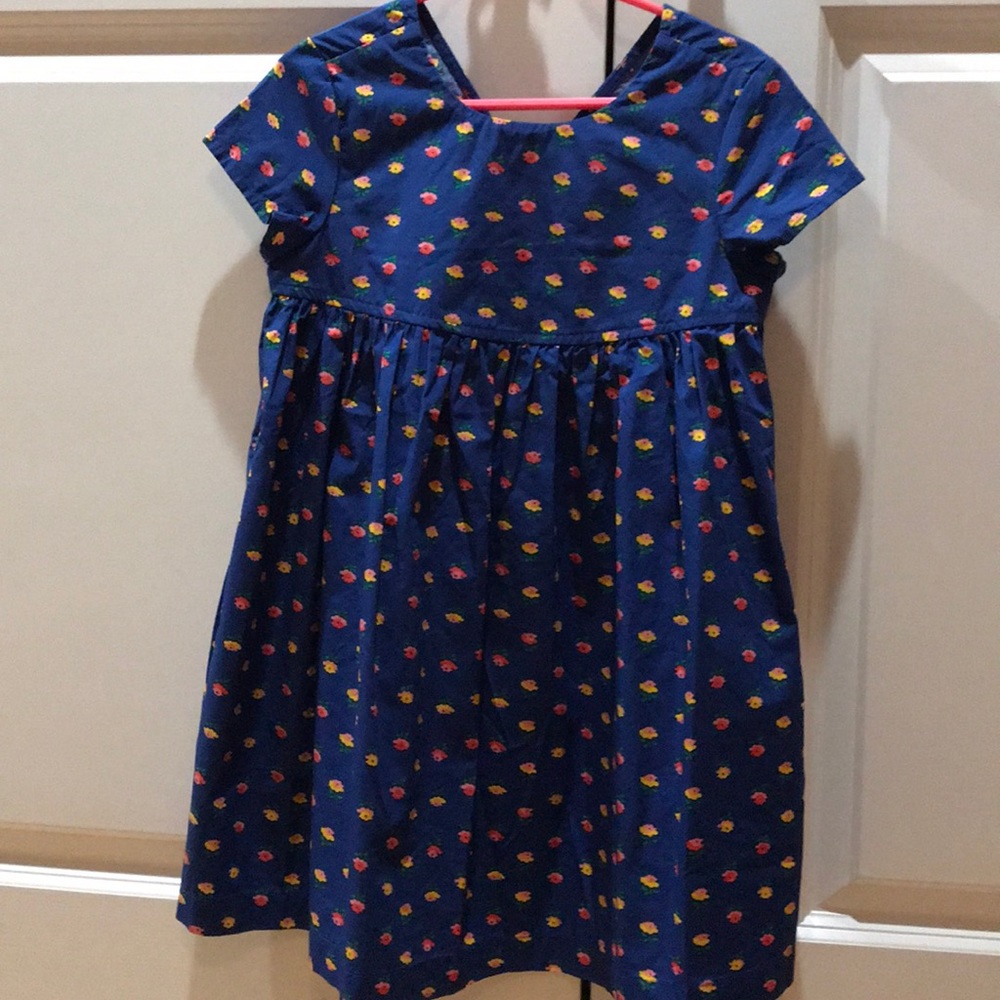 Lightweight Hannah Andersson girls blue dress.